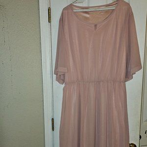 Knee length pink dress never worn